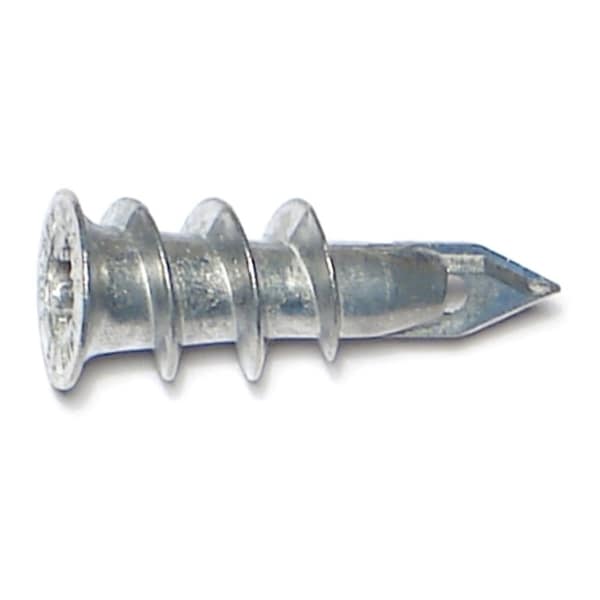 Screw Anchor, 1-1/4" L, Steel, 100 PK